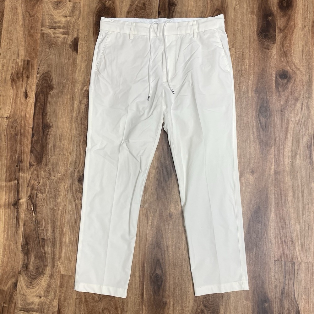 James Perse Golf Trouser Pants Mens Large (3) Off White Active Fit Drawstring